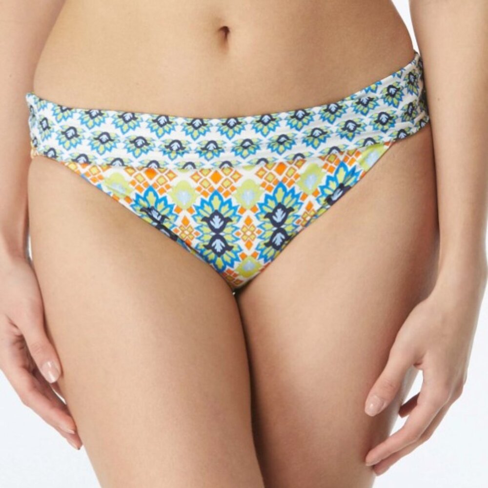 Coco Reef Verso High Waist Reversible Bikini Bottom - Grecian Tile - SZ L - NWT‎